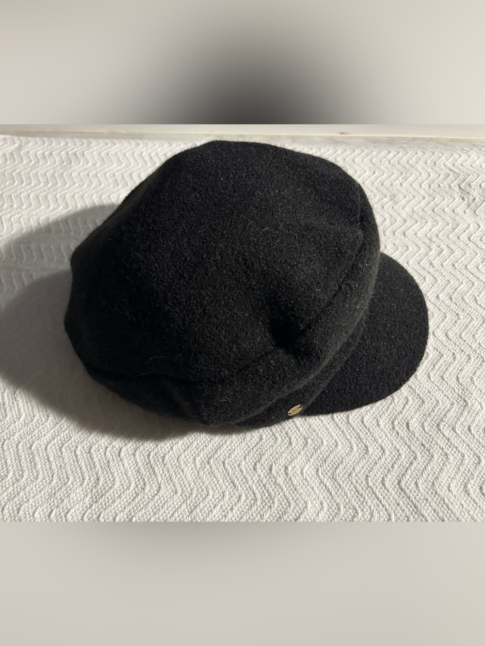 Betmar New York Wool Blend Boucle Baker Boy / Newsboy Cap Black